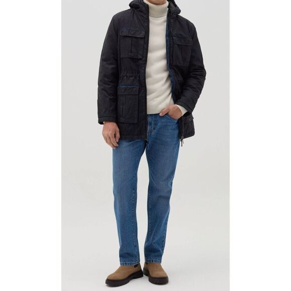 NWOT BANANA REPUBLIC Removable Hooded Waxed Cotton Jacket Size Small - Picture 1 of 3
